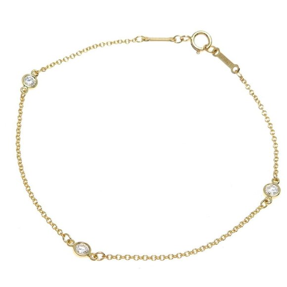 TIFFANY & CO. Yellow Gold Diamond Charm Bracelet - Picture 1 of 5